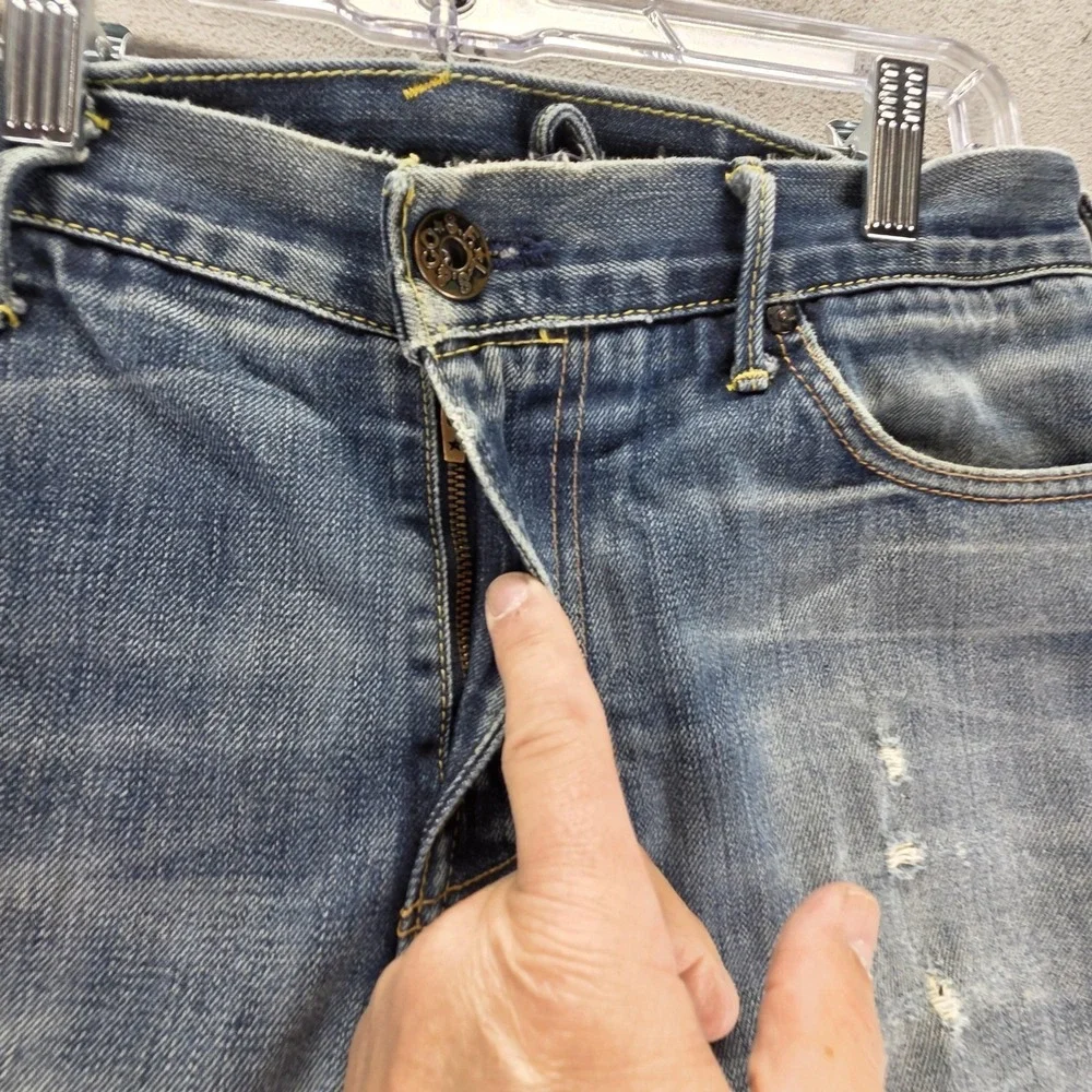 Vintage Levis Engineered Jeans Mens 33x34 Blue Star Honeycomb Zip Fly